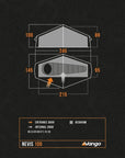 Vango Nevis 100 Tent - 1 Person Trekking Tent (Pamir Green) diagram