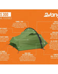 Vango Nevis 300 Tent - 3 Man Trekking/Backpacking Tent