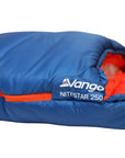 Vango Nitestar Alpha 250 Trekking Sleeping Bag (Classic Blue) close up logo