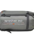 Vango Nitestar Alpha 350 Sleeping Bag (Fog) on the side bag