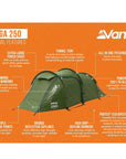 Vango Omega 250 Eco Tent - 2 Man Tunnel Tent info