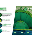 Vango Omega 350 Eco Tent - 3 Man Tunnel Tent - Internal Features