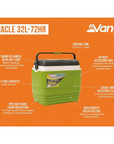Vango Pinnacle 32Litre - 72 Hr Cooler info