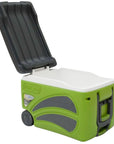 Vango Pinnacle Wheelie 45L-100Hr Cooler (Green) lid up