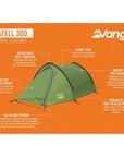 Vango Scafell 300 Tent - 3 Man Trekking Tent info