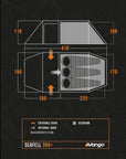 Vango Scafell 300+ (Plus) Tent - 3 Man Trekking Tent (2025) diagram