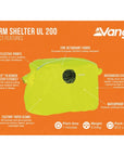 Vango Storm Shelter Ul 200 - 2 Man Lightweight Shelter (Viper Green) info
