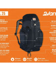 Vango Trail 25 Rucksack (Black) info