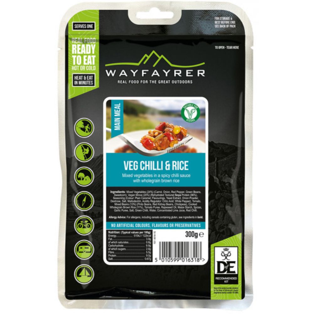 Wayfayrer Vegetable Chilli - Outdoor Camping Ready to Eat Meal Pouch