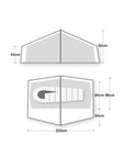 Wild Country Zephyros Compact 1 V3 Tent + Footprint Package - Measurements