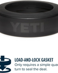 YETI Rambler 12oz Colster Can Insulator (Black) lid