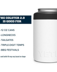 YETI Rambler 12oz Colster Can Insulator (White) colster