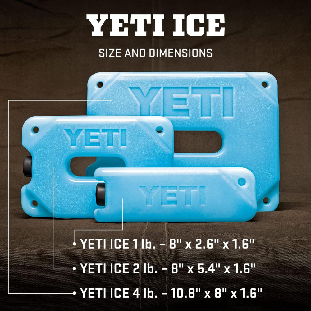 Yeti Ice 900g Ice Pack - 2lb measurements