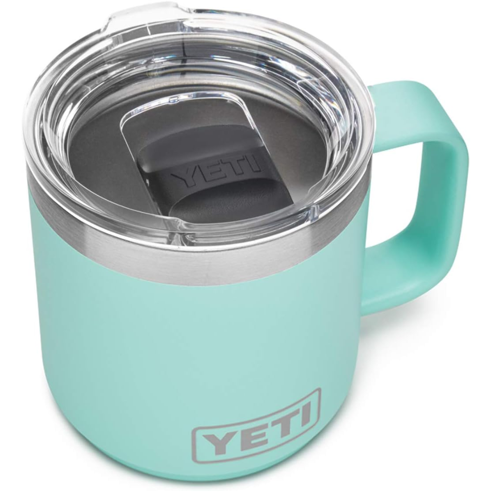 Yeti Rambler 10 OZ Mug (Seafoam) top angle
