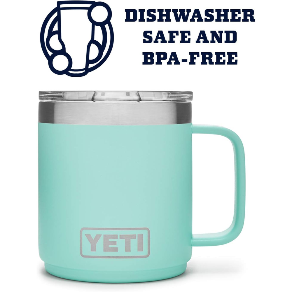 Yeti Rambler 10 OZ Mug (Seafoam) dishwash