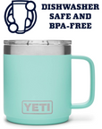 Yeti Rambler 10 OZ Mug (Seafoam) dishwash