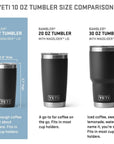 Yeti Rambler 10 OZ Tumbler (Seafoam) sizes