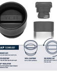 Yeti Rambler 12 OZ Bottle With Hotshot Cap (Seafoam) lid info