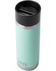 Yeti Rambler 18 OZ Bottle With Hotshot Cap (Seafoam) top angle