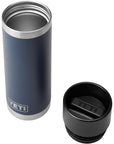 Yeti Rambler 18 OZ Bottle With Hotshot Cap (Navy) lid off