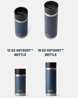 Yeti Rambler 18 OZ Bottle With Hotshot Cap (Navy) sizes
