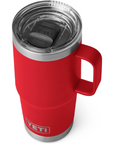 Yeti Rambler 20 OZ Travel Mug (Rescue Red) top view