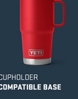 Yeti Rambler 20 OZ Travel Mug (Rescue Red) bottom view