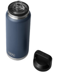 Yeti Rambler 26 OZ Bottle With Chug Cap (Navy) lid off