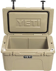 Yeti Tundra 45 Cool Box (Tan) lid open