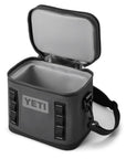 Yeti Hopper Flip 8 Soft Cooler (Charcoal) left angle