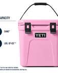 Yeti Roadie 24 Cool Box (Bimini Pink) how much it can old