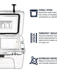 Yeti Tundra 45 Cool Box (Big Wave Blue) design