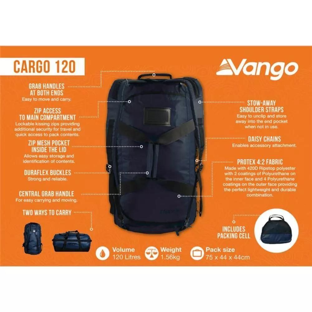 Vango Cargo 120L Travel Bag (Moonlight Ocean) info