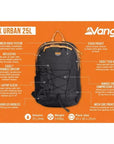 Vango Hex Urban 25L Rucksack (Black)