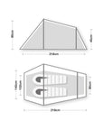 Wild Country Coshee 2 V2 Tent - 2 Person Tent Measurements