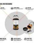Vango Nova 200 Recharge Lantern - Camping Lantern
