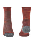 Bridgedale Men's Ultra Light Merino Performance Crew Socks - Multi Orange