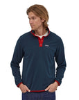 Patagonia Men’s Micro D Snap-T Fleece Pullover (New Navy w/Classic Red)
