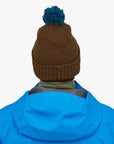 Patagonia Powder Town Beanie (Line Logo Ridge: Mulch Brown)