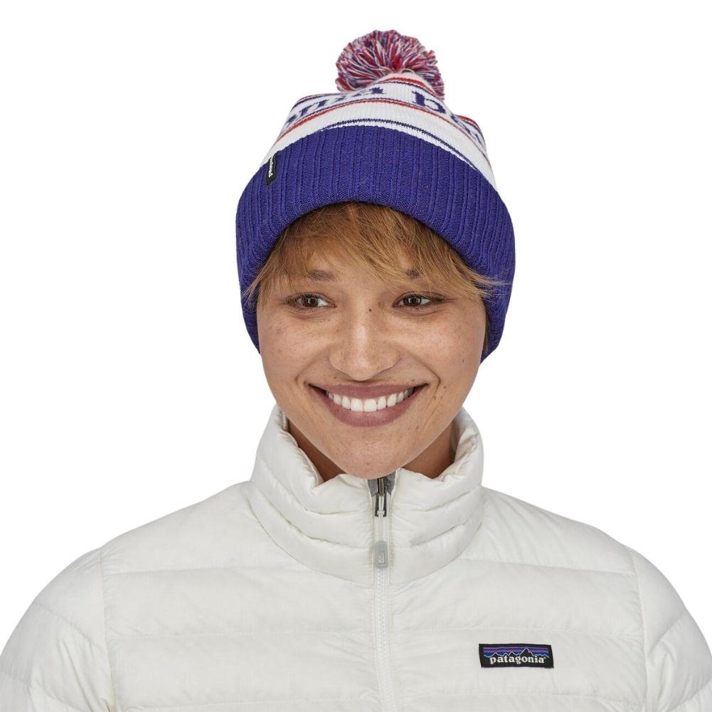 Patagonia Powder Town Beanie (Park Stripe/Viking Blue)