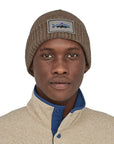 Patagonia Brodeo Beanie (Fitz Roy Trout Patch/Ash Tan)