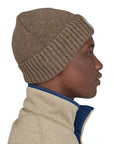 Patagonia Brodeo Beanie (Fitz Roy Trout Patch/Ash Tan)