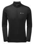 Montane Men's Dart Zip Neck T-Shirt (Black)