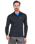 Montane Men's Dart Zip Neck T-Shirt (Black) model