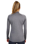 Montane Women's Dart Zip Neck LS Base Layer Top (Nordic Grey - Purple Stitch)
