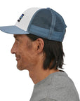 Patagonia P-6 Logo Trucker Hat (White/Light Plume Grey)