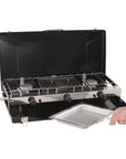 Outwell Appetizer Trio Double Burner Gas Stove With Grill