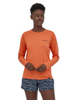 Patagonia Women's Long-Sleeved Capilene Cool Daily Graphic Shirt (Tigerlily Orange)