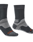 Bridgedale Men's Hike Midweight Merino Performance Boot Merino Socks (Gunmetal)