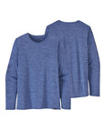 Patagonia Women's Long-Sleeved Capilene Cool Daily Graphic Shirt (Current Blue X-Dye )